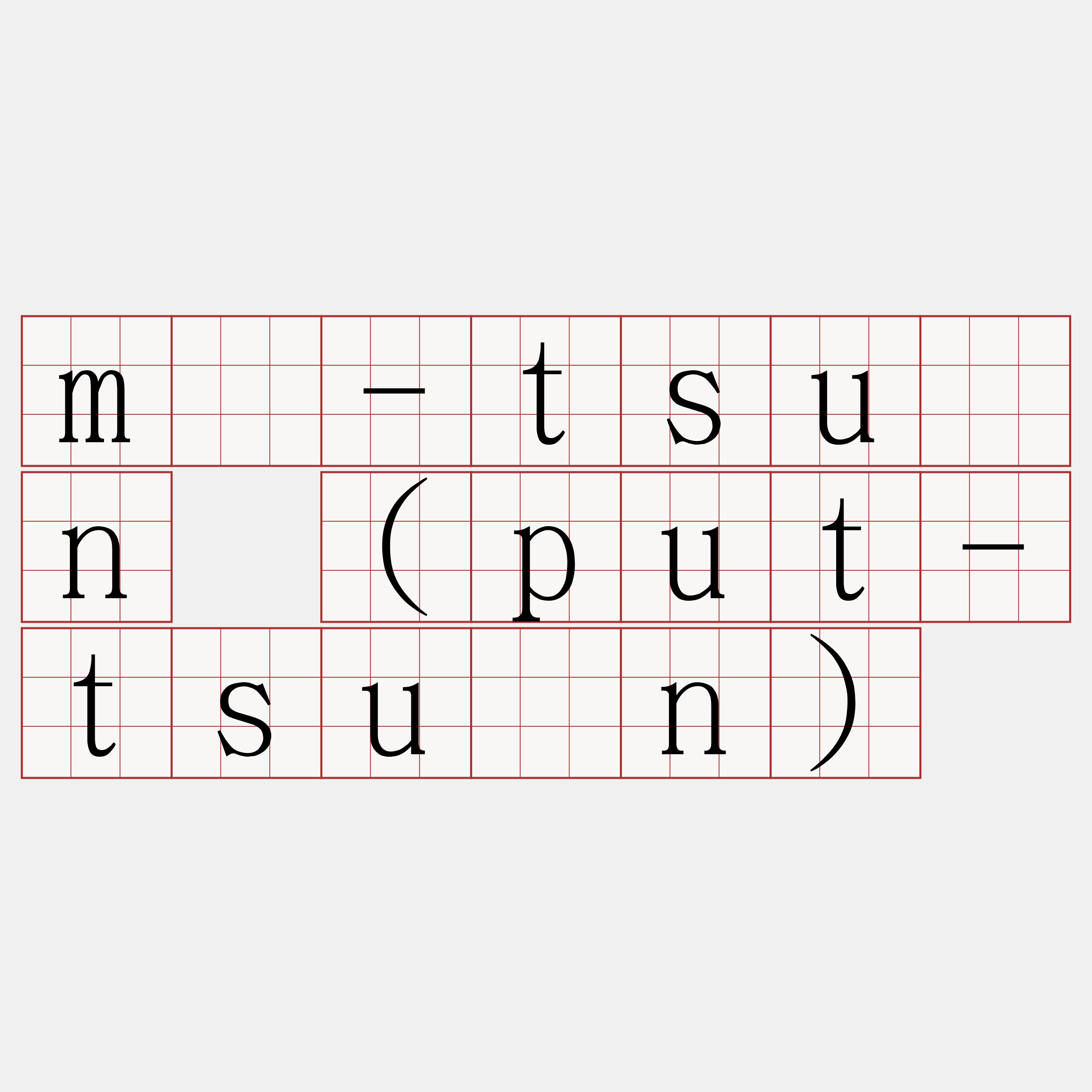 m̄-tsún (put-tsún)